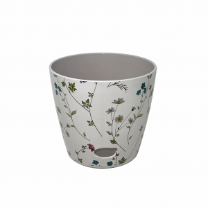 5" Wildflower Round Self-Watering Bamboo Pot