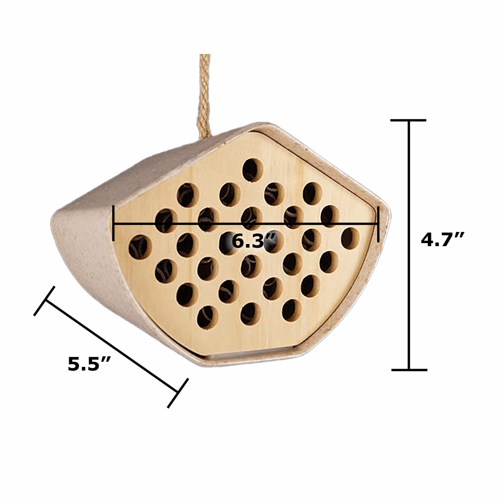6.3" Bee House - Chaff and Bamboo - Image 4