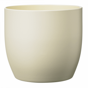6.3" Matte Cream Ceramic Basel Fashion Pot
