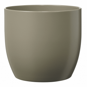 6.3" Matte Light Gray Ceramic Basel Fashion Pot