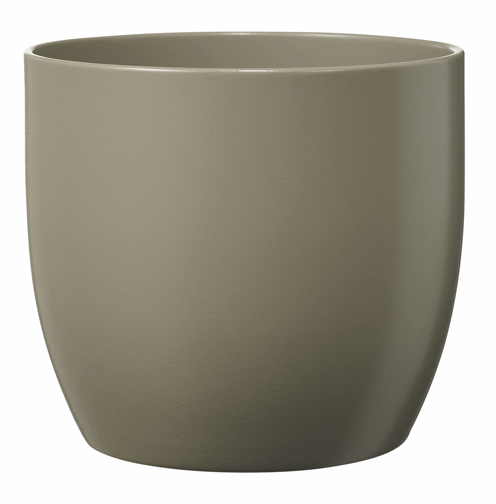 6.3" Matte Light Gray Ceramic Basel Fashion Pot