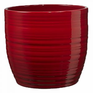 6.3" Red Ceramic Bergamo Pot