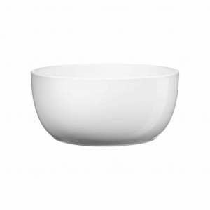 6.3" Shiny White Ceramic Basel Full Color Pot