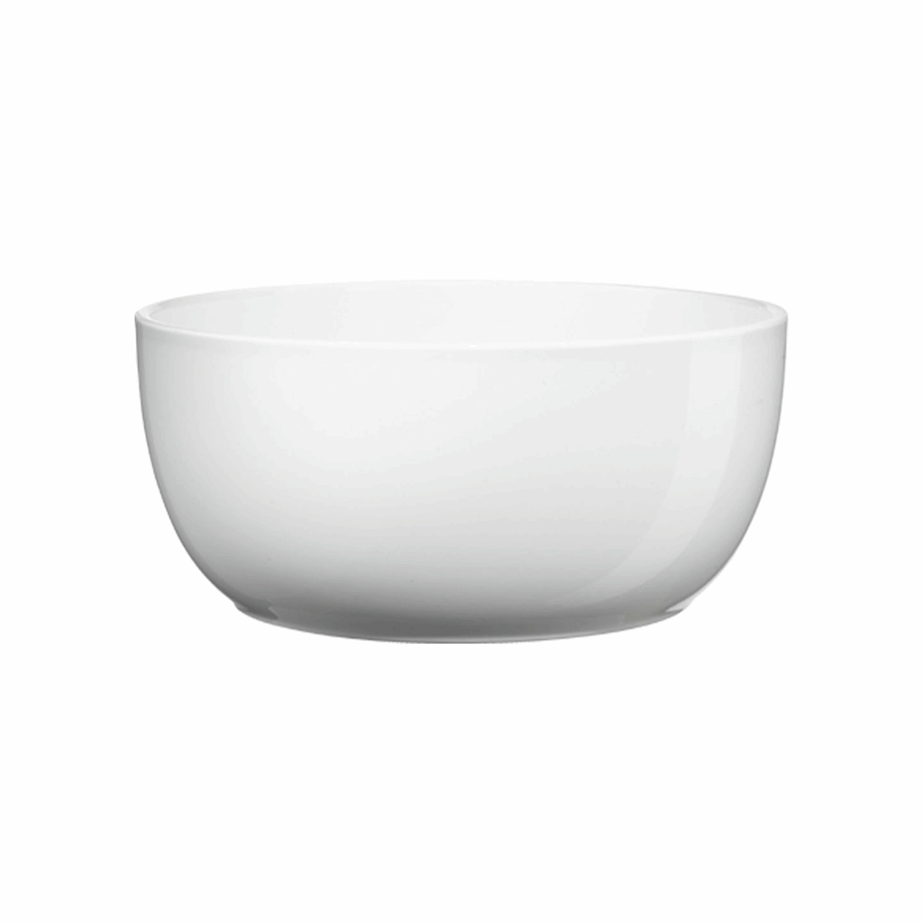 6.3" Shiny White Ceramic Basel Full Color Pot