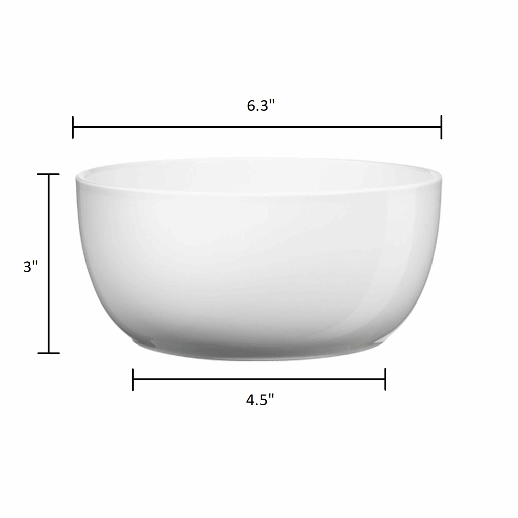 6.3" Shiny White Ceramic Basel Full Color Pot - Image 4