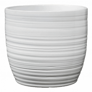 6.3" White Ceramic Bergamo Pot