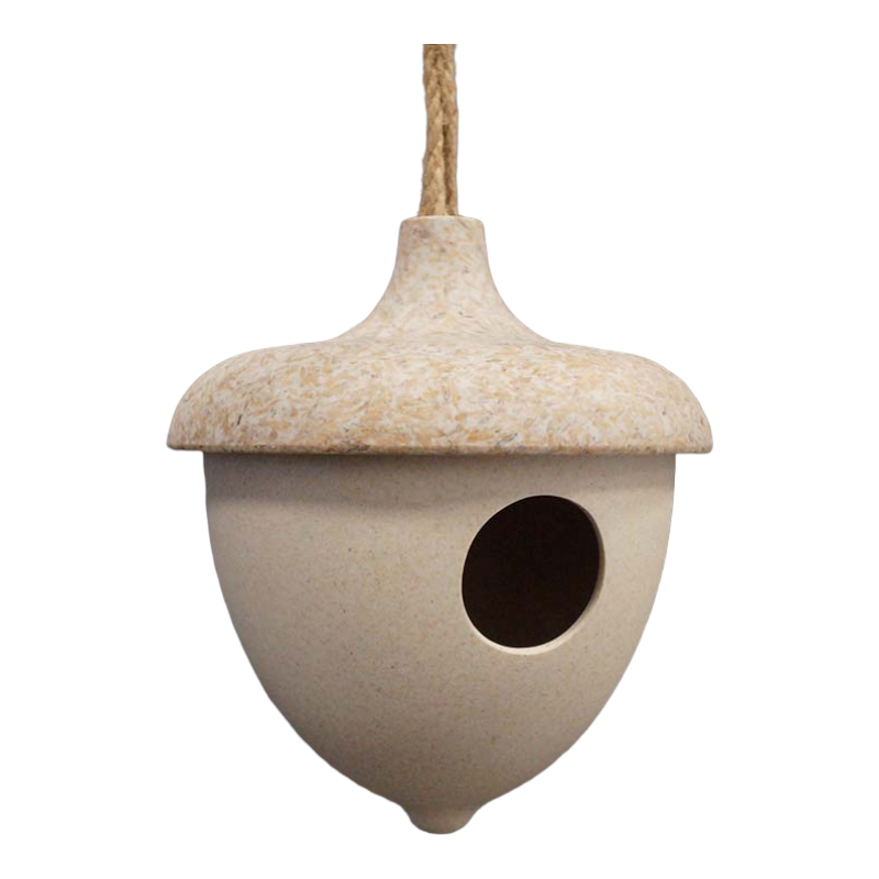 7.4" Hanging Acorn Birdhouse - Chaff and Bamboo