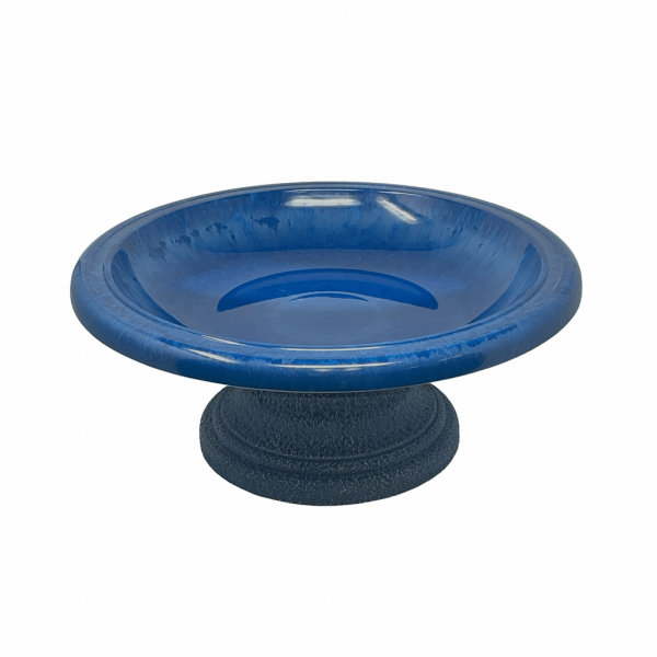 7.5" Azure Fiber Clay Birdbath