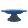 7.5" Azure Fiber Clay Birdbath - Image 5