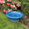 7.5" Azure Fiber Clay Birdbath - Image 6