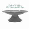 7.5" Dove Gray Fiber Clay Birdbath - Image 8