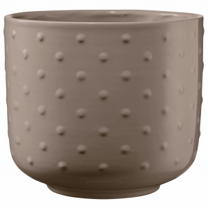 7.5" Greige Ceramic Baku Pearl Pot