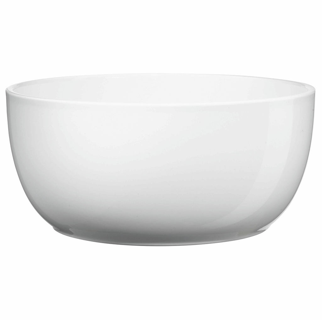 7.9" Shiny White Ceramic Basel Full Color Pot