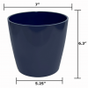 7" Indigo Round Self-Watering Bamboo Pot - Image 8