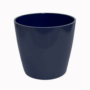 7" Indigo Round Self-Watering Bamboo Pot