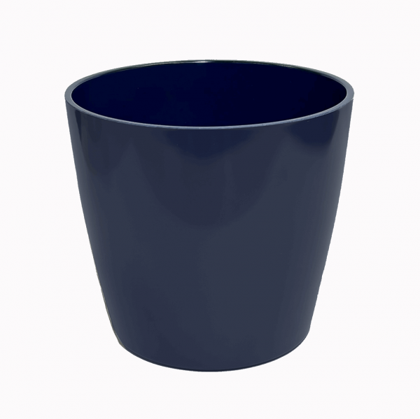 7" Indigo Round Self-Watering Bamboo Pot