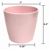 7" Rose Round Self-Watering Bamboo Pot - Image 8