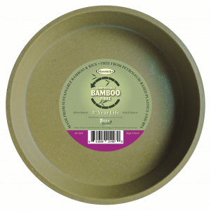 8" Green Bamboo Saucer Single