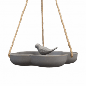 9.2" Anthracite Hanging Bird Bath/Feeder - Bamboo