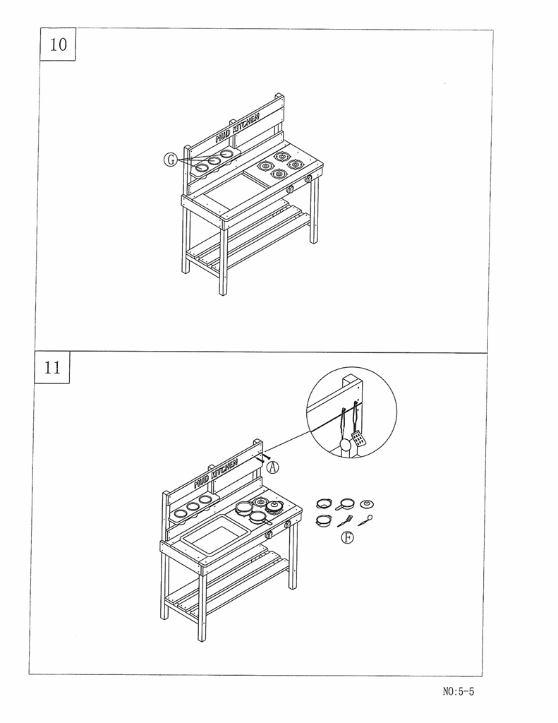 Childrens Mud Kitchen Bench - Image 2