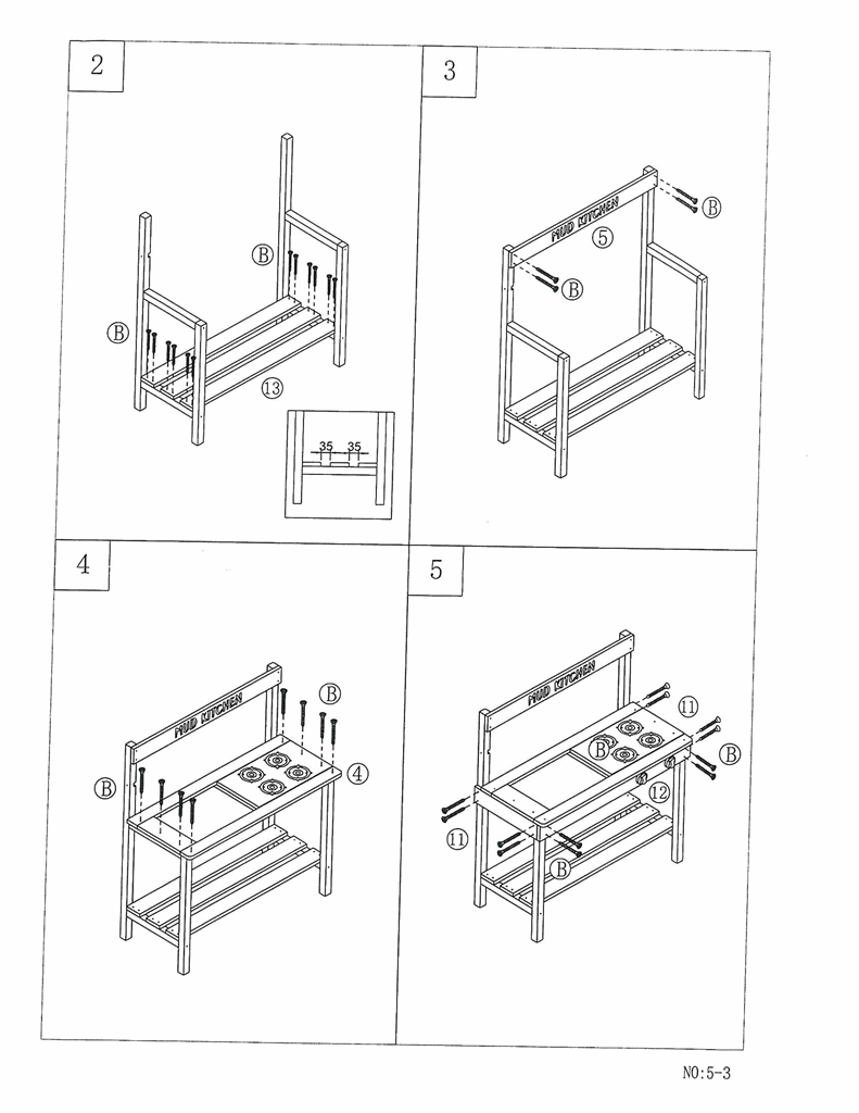 Childrens Mud Kitchen Bench - Image 4