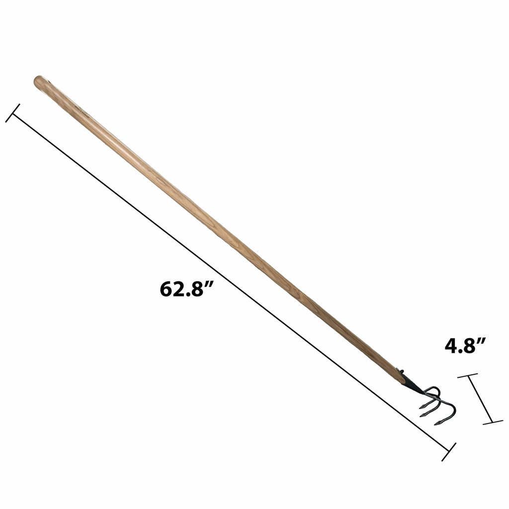 DeWit Cultivator - Flat 3-Tine Long Handle - Image 5