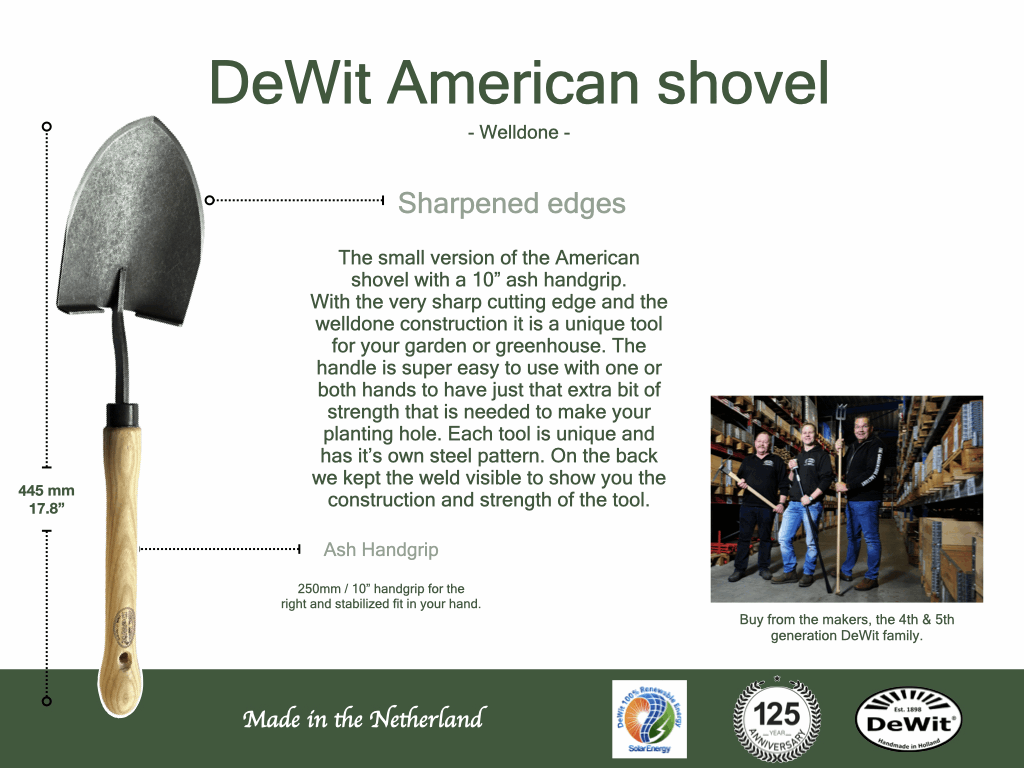 DeWit Shovel - American with 10" Handgrip - Image 5