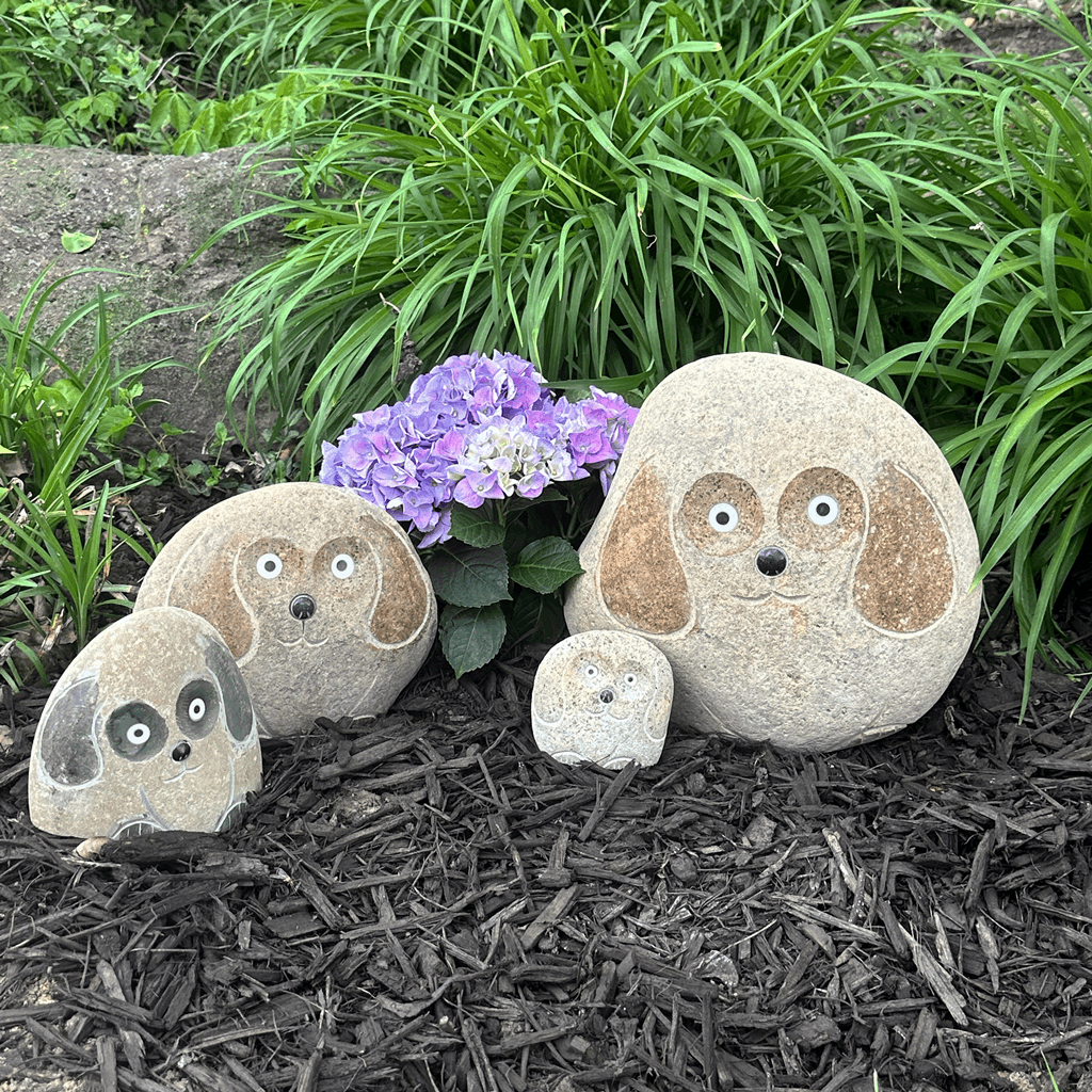 Family of Boulder Dogs 4 Pcs 4"6"8"12"