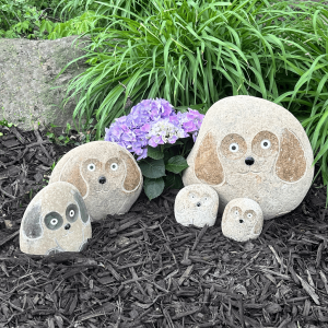 Family of Boulder Dogs 5 Pcs 4"x26"8"12"