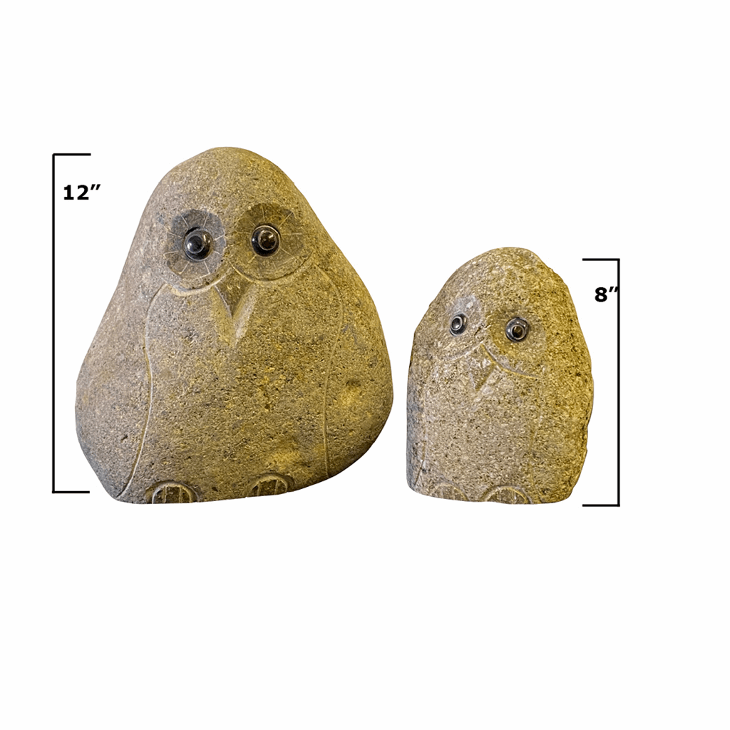 Family of Boulder Owls 2 Pcs 8"12" - Image 4