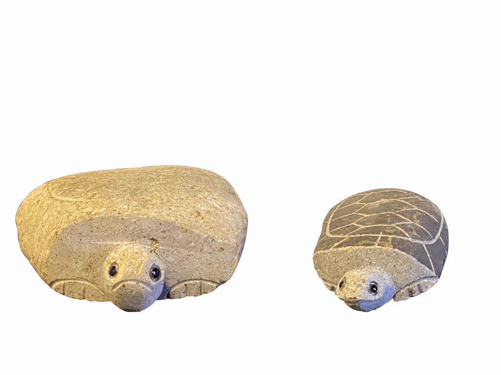 Family of Boulder Turtles 2 Pcs 10"14" - Image 2