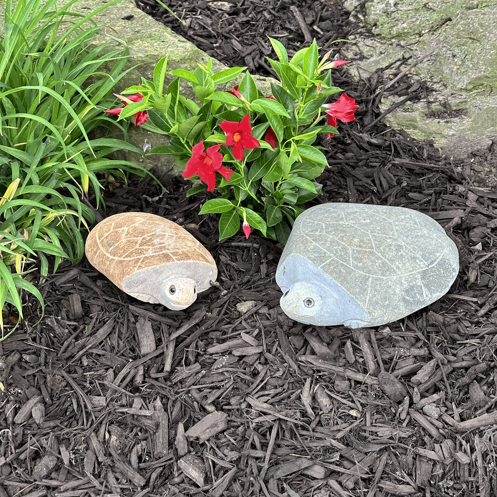 Family of Boulder Turtles 2 Pcs 10"14"