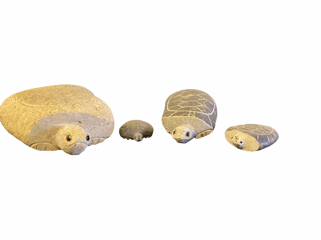 Family of Boulder Turtles 4 Pcs 4"6"10"14" - Image 2