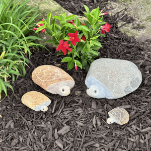 Family of Boulder Turtles 4 Pcs 4"6"10"14"