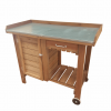 Gardener's Table with Wheels Cabinet and Drawer - Image 5