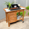 Gardener's Table with Wheels Cabinet and Drawer - Image 8
