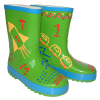 Little Pals Paint Your Own Wellies Rain Boots Green with Blue Trim Kids US Size 11.5 - Image 3