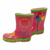 Little Pals Paint Your Own Wellies Rain Boots Pink with Green Trim Kids US Size 11.5 - Image 5