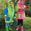 Little Pals Paint Your Own Wellies Rain Boots Pink with Green Trim Kids US Size 9.5 - Image 4