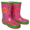 Little Pals Paint Your Own Wellies Rain Boots Pink with Green Trim Kids US Size 9.5 - Image 5