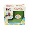 Little Pals Paint Your Own  Wellies Rain Boots Green with Blue Trim Kids US Size 9.5 - Image 2