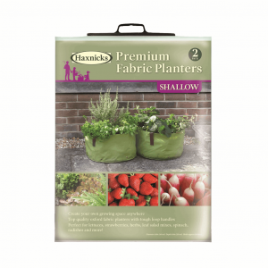 Shallow Premium Fabric Planters  2pk