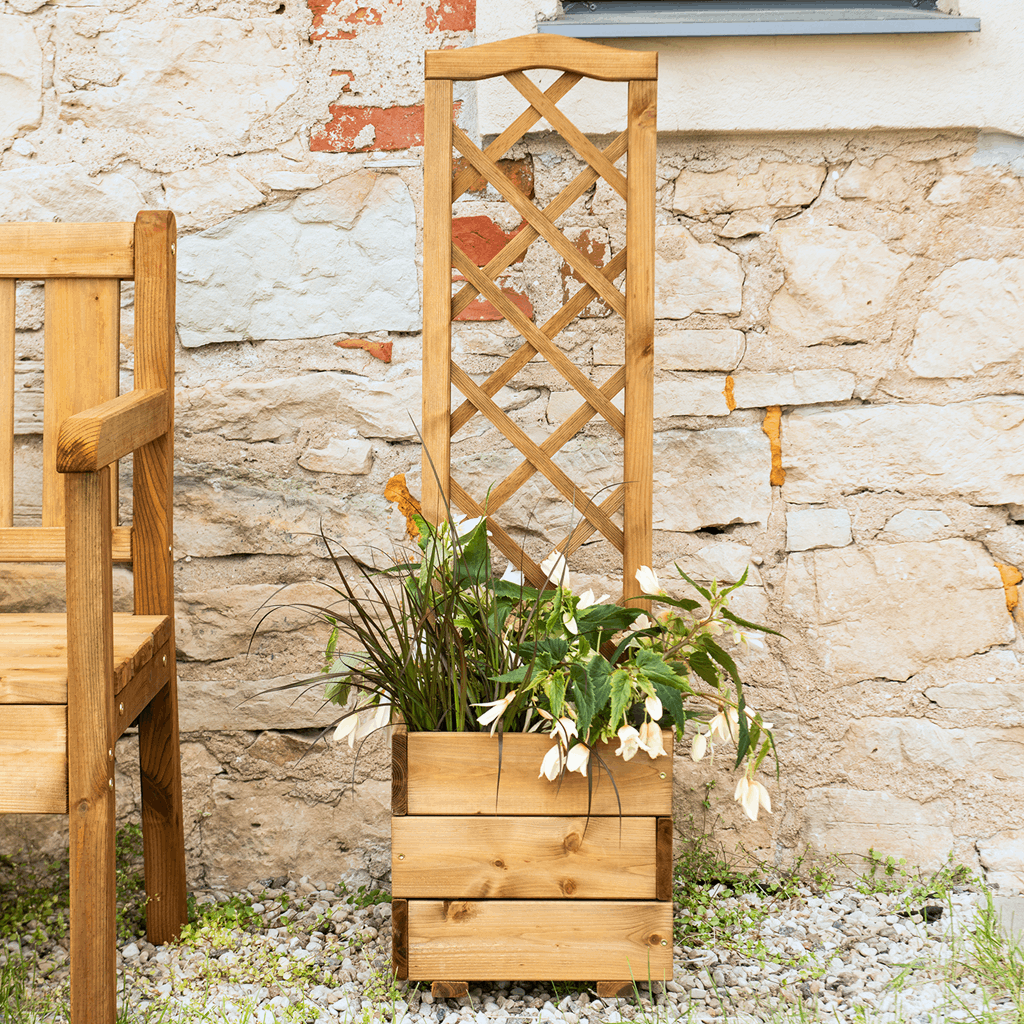 Small Flower Box with Scalloped Trellis - Image 2
