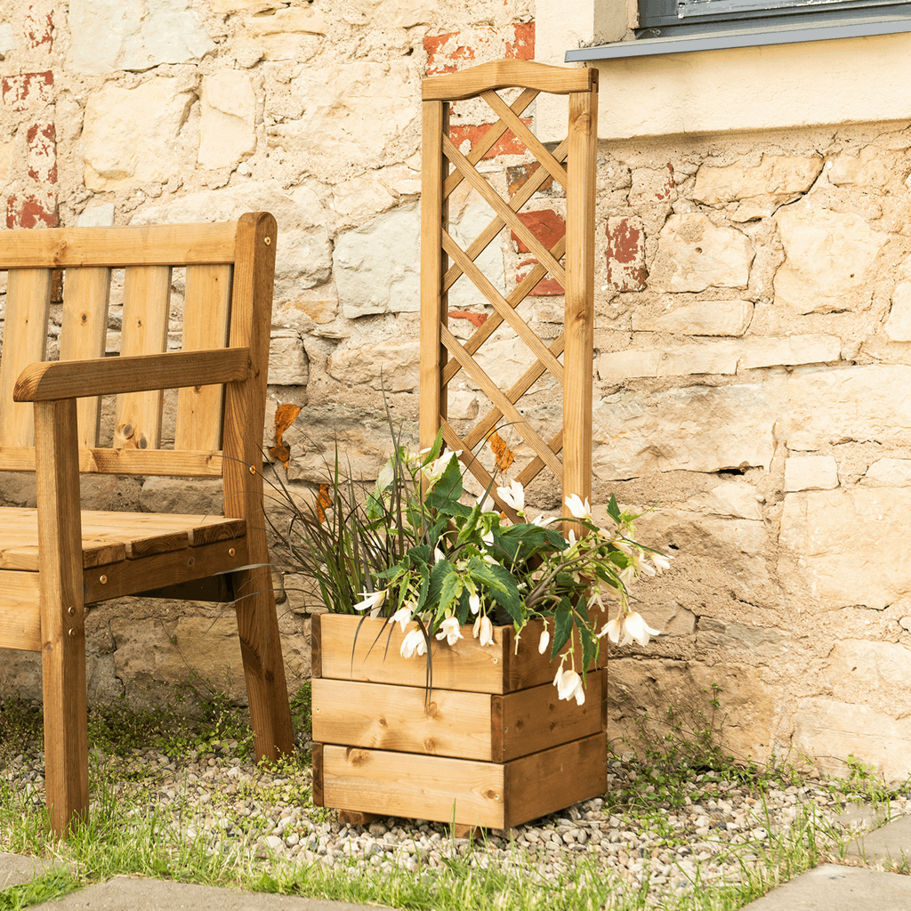 Small Flower Box with Scalloped Trellis - Image 3