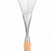 Stainless Steel Hand Rake with Bamboo Handle - Image 3