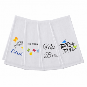 Tea Towel Four Pack- Bird Floursack Towels
