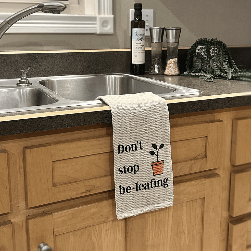 Tea Towel - Don't Stop Be-leafing - Image 4