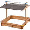 Wooden Children's Sandbox with Retractable Roof 4.66 ft. W x 4.66 ft. L x 4.33 ft. H - Image 5
