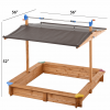 Wooden Children's Sandbox with Retractable Roof 4.66 ft. W x 4.66 ft. L x 4.33 ft. H - Image 8
