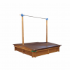 Wooden Children's Sandbox with Retractable Roof 4.66 ft. W x 4.66 ft. L x 4.33 ft. H - Image 2